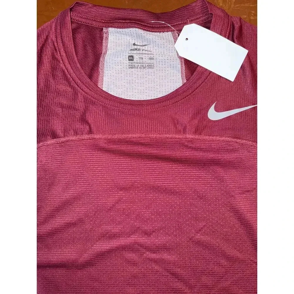 NIKE NEW COMPEESSION shirt size 2XL maroon - Picture 2 of 3